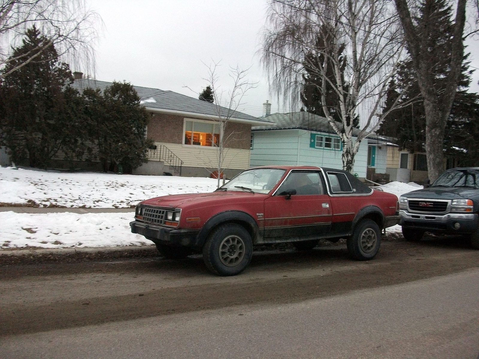 1981 two-door in the snow