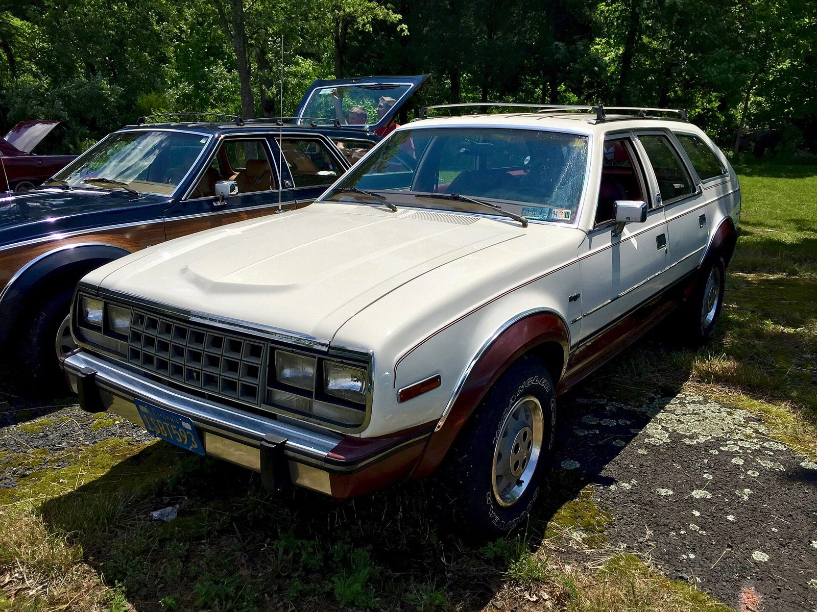1986 wagon in white with garnet trim